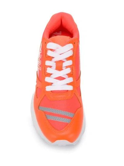 Shop Junya Watanabe Jw Chunky Sole Sneakers In Orange