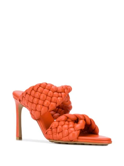 Shop Bottega Veneta Bv Curve Sandals In Orange