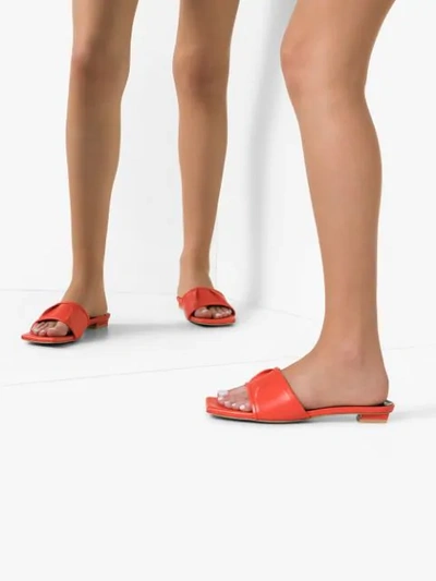 Shop Salondeju Volure Flat Sandals In Orange