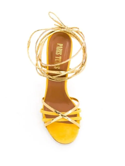 Shop Paris Texas Wrap-around Strappy Sandals In Gold