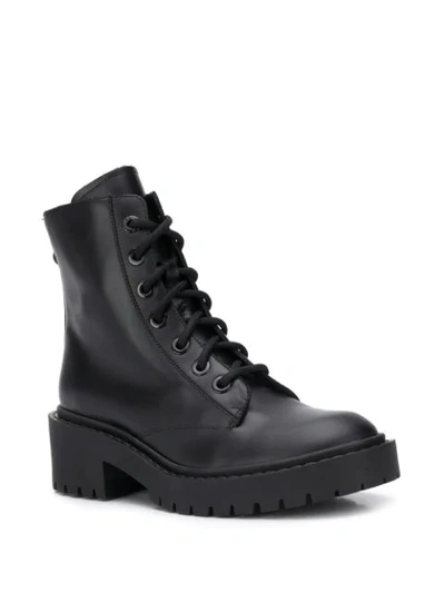 Shop Kenzo Lace-up Ankle Boots In Black
