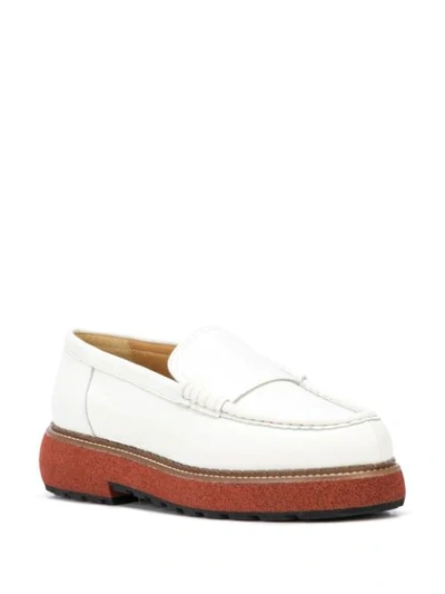 Shop Flamingo's Mabel Slip-on Loafers In White