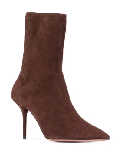 Shop Aquazzura Saint Honore' 35mm Booties In Brown