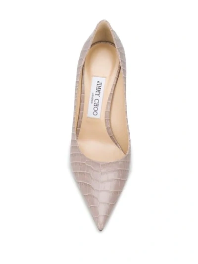 Shop Jimmy Choo Love 85mm Pumps In Neutrals