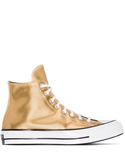 GOLD CHUCK TAYLOR 70 METALLIC HIGH TOP SNEAKERS