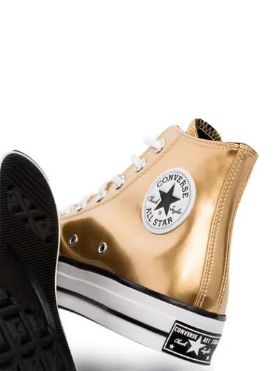 Shop Converse Chuck Taylor 70 Metallic High Top Sneakers In Gold
