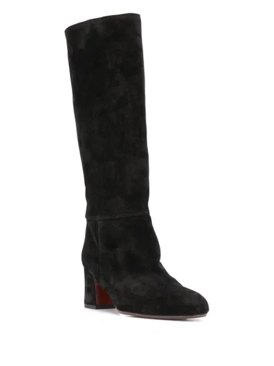 Shop Chie Mihara Mid-heel Leather Boots In Black
