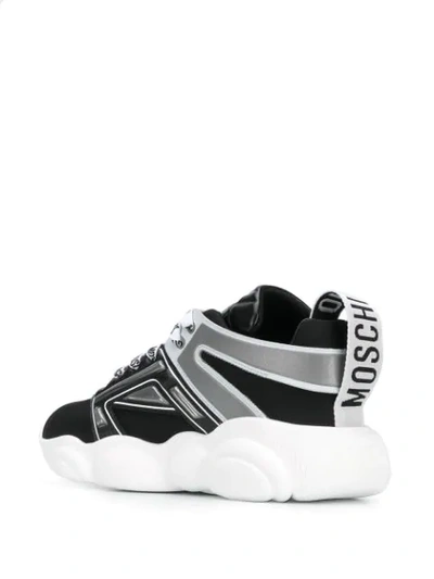 Shop Moschino Teddy Basket Sneakers In Black