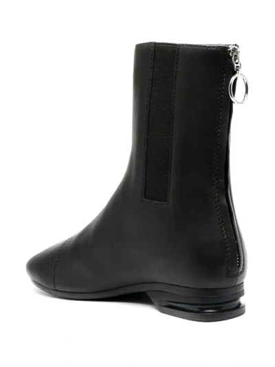 Shop Raf Simons Ankle Zip Boots In Black