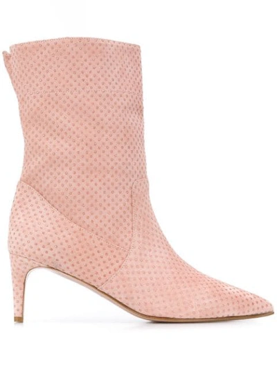 Shop Red Valentino Softies 70mm Glitter-detail Boots In Pink