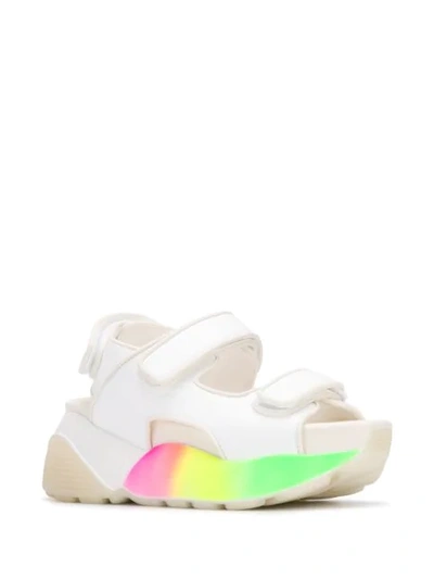 Shop Stella Mccartney Eclypse Touch-strap Sandals In White