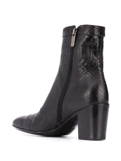 Shop Alberto Fasciani Amina Snakeskin-effect Boots In Black