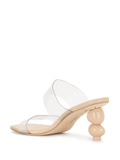 Cult Gaia Sculptural Heel Sandals In Neutrals