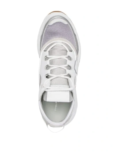 Shop Philippe Model Paris Eze Glitter Low-top Sneakers In White