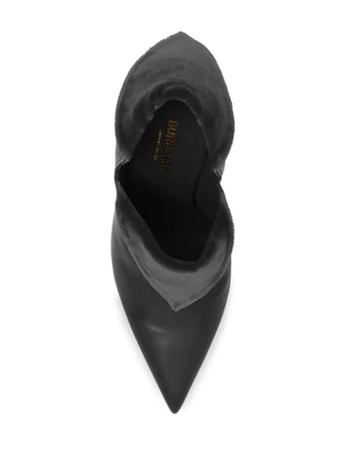 Shop Burberry Foldover Pointed-toe Pumps In Black