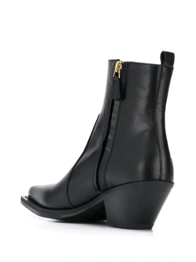 Shop Versace 70mm Signature-embellished Ankle Boots In Black