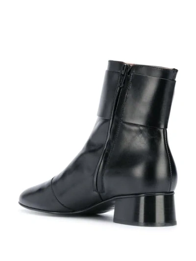 Shop See By Chloé Buckled Leather Ankle Boots In Black