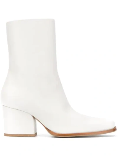Shop Christian Wijnants Calf-length Leather Boots In Neutrals