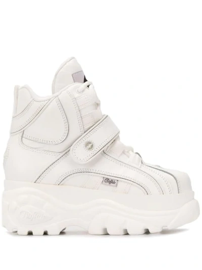 Shop Buffalo Platform High-top Sneakers In White