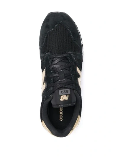 Shop New Balance Logo Patch Lace-up Trainers In Black