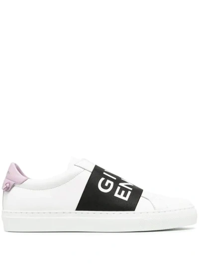 Shop Givenchy Urban Street Logo-band Sneakers In White