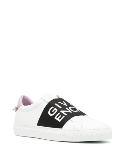 Shop Givenchy Urban Street Logo-band Sneakers In White
