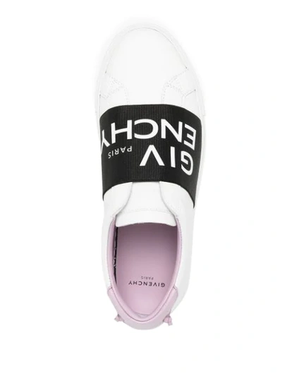 Shop Givenchy Urban Street Logo-band Sneakers In White