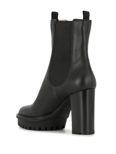 Shop Gianvito Rossi Leather Glove Boots In Black