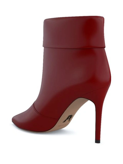 Shop Paul Andrew Pointed Ankle Boots In Red