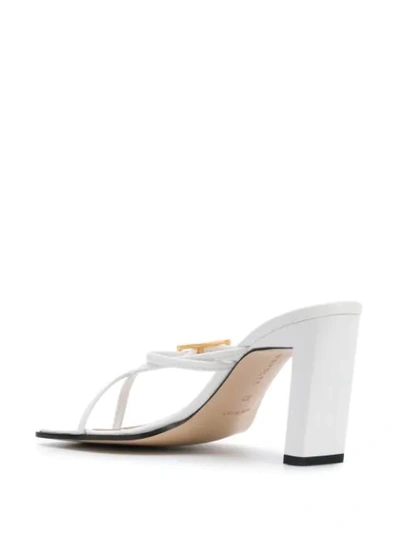 Shop Wandler Buckle Strap Sandals In White