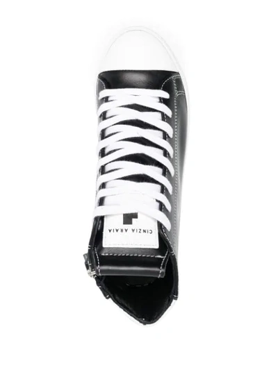 Shop Cinzia Araia Platform Lace-up Sneakers In Black