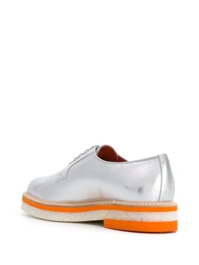 Shop Santoni Lace-up Detail Shoes In Silver