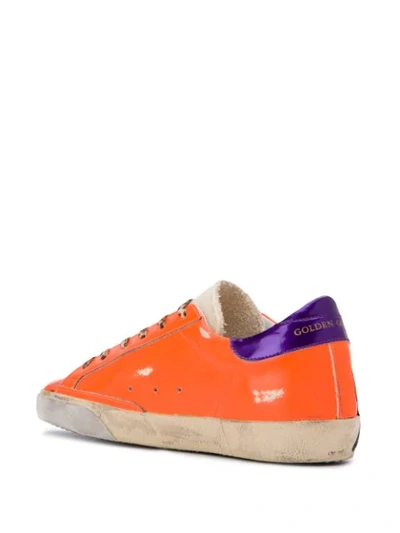 Shop Golden Goose Superstar Low-top Signature Sneakers In Orange