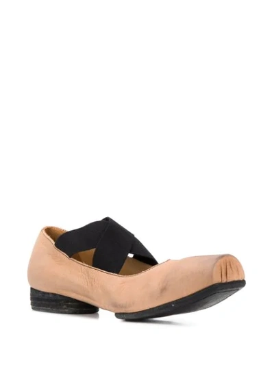 Shop Uma Wang Distressed Pointe Flat Shoes In Pink