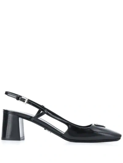 Shop Prada 65mm Logo Pumps In Black