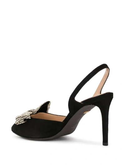 Shop Giambattista Valli Bow Detail Slingback Pumps In Black