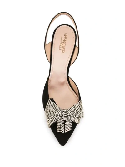 Shop Giambattista Valli Bow Detail Slingback Pumps In Black