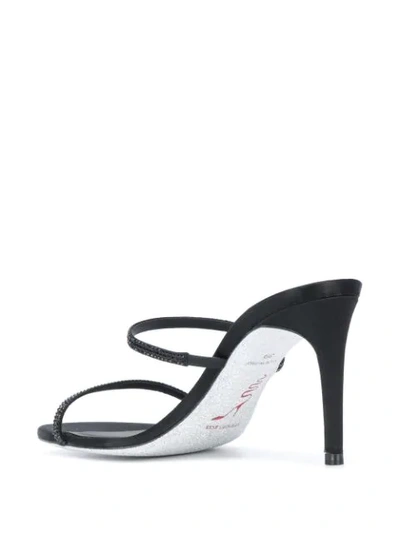 René Caovilla Two-strap Sandals In Black