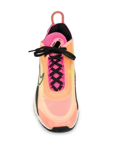 Nike Air Max 2090 Sneaker In Orange And Pink In Barely Volt/black