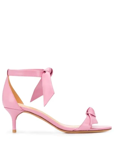 Shop Alexandre Birman Bow Detail Low Heel Sandals In Pink