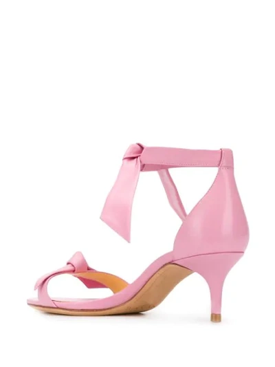 Shop Alexandre Birman Bow Detail Low Heel Sandals In Pink
