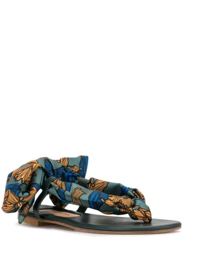 Shop Avec Modération Scarf-tie Sandals In Blue