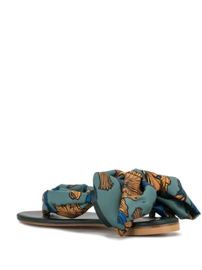 Shop Avec Modération Scarf-tie Sandals In Blue