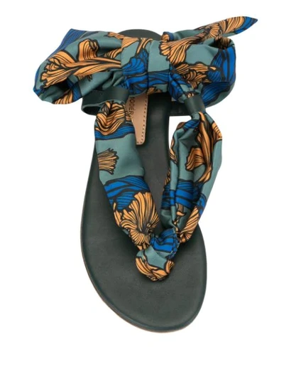 Shop Avec Modération Scarf-tie Sandals In Blue