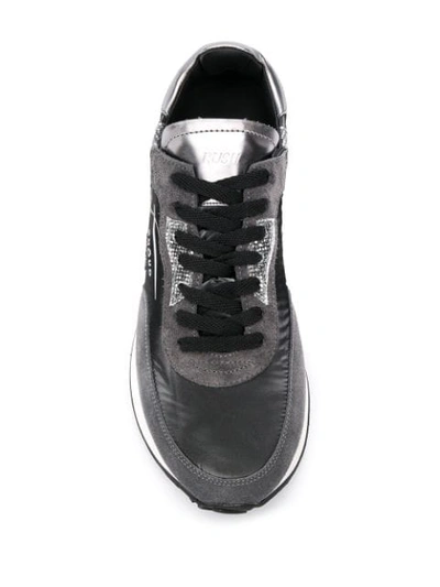 Shop Ghoud Panelled Lace-up Sneakers In Grey
