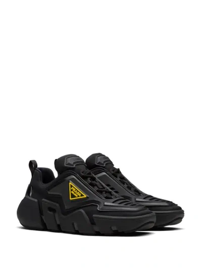 Shop Prada Techno Low-top Sneakers In Black