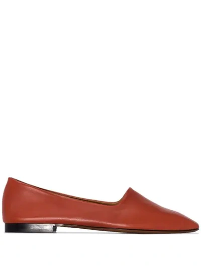 Shop Atp Atelier Andrano Leather Pumps In Orange