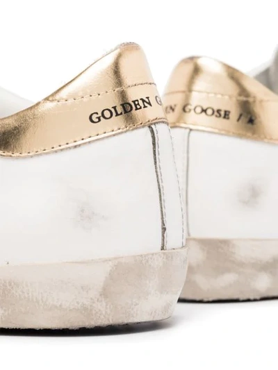 Shop Golden Goose Superstar Leather Sneakers In White