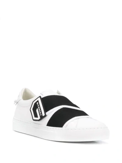Shop Givenchy G Logo Strap Sneakers In White