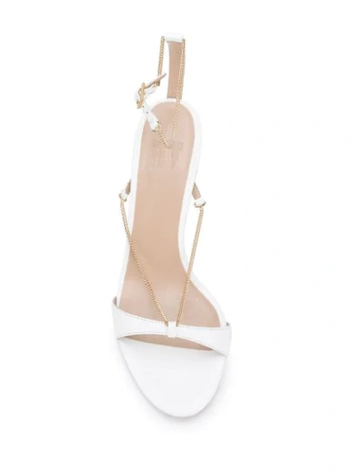 Shop Maryam Nassir Zadeh Aurora Chain Straps Sandals In White